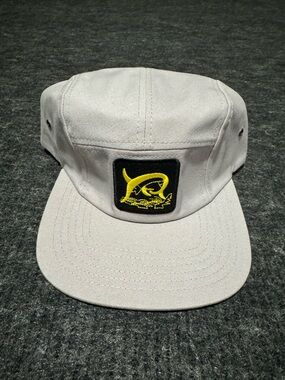 Marlin Fishing 5 Panel Short Bill Strapback Hat Cap Mens Gray Swordfish New